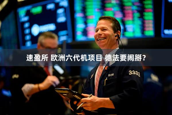 速盈所 欧洲六代机项目 德法要闹掰？
